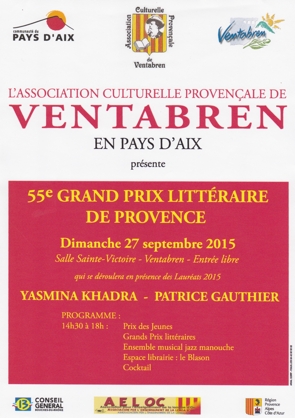 Grand prix littéraire Provence 2015