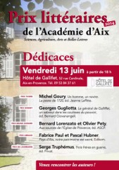 Prix littéraires 2014 de l'Académie d'Aix